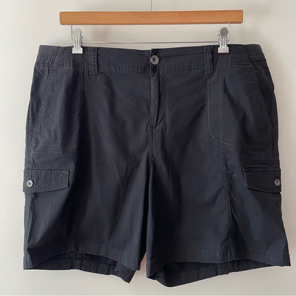 Style & Co. Black Shorts Cotton Midrise Comfort Waist Women’s 20W
